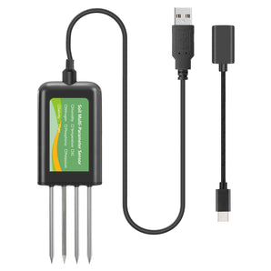 Tilswall 8-in-1 NPK Bodentester – Multisensor-Bodenanalyse (pH-Wert, NPK und Umweltparameter) kompatibel mit Android & HarmonyOS (iOS nicht enthalten)