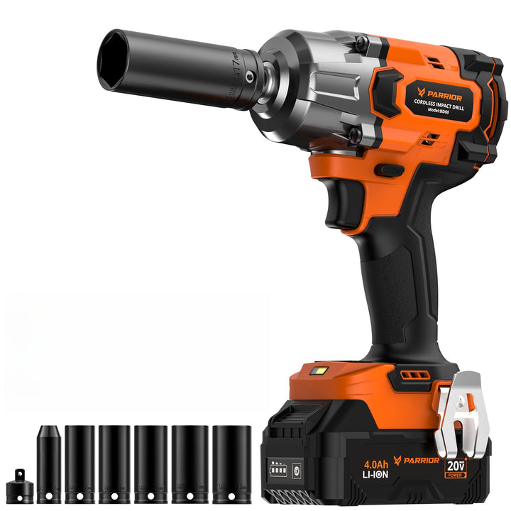 Akku-Schlagschrauber mit 3 Drehmomentstufen (380/600/900 Nm)