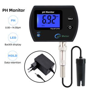 Tilswall Digital pH Meter with ATC for Water, Pool, Aquarium, Hydroponics