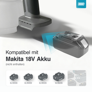Tilswall Akku Farbsprühsystem Shark700, für Makita 18V (ohne Akku) | Bürstenloser Motor