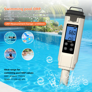Tilswall Tragbares 3-in-1-Wasserqualitätstestgerät - pH-Wert, Redoxpotential, Temperatur