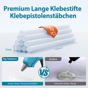 Tilswall Heißklebepistolen, 2 Stück 20W Heissklebepistole mit 20pcs 7 * 100mm