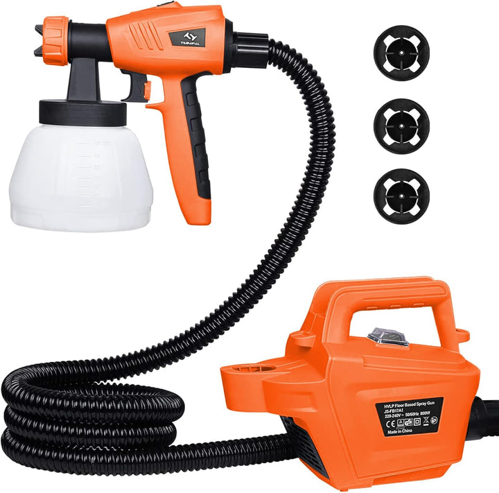 Tilswall 800W Farbsprühsystem, Elektro Lackierpistole mit 1300 ml Behälter