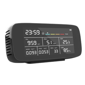 Tilswall 9-in-1 Raumluftqualitätsmesser für Innenräume – Luftqualitätsmonitor für Zuhause & Büro