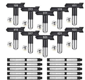 Tilswall 10 Stück Sprühdüsen für Airless-Farbspritzgeräte
