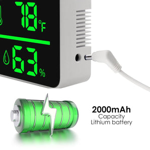 Digitaler Dezibelmessgerät, 3 In 1 Schallpegelmesser Wandbehang Schallpegelmessgerät mit Temperatur & Feuchtigkeits
