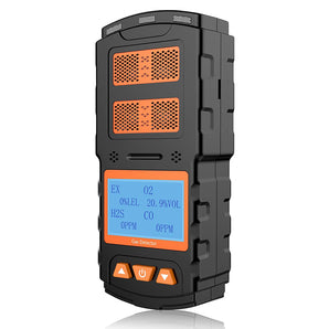 Tragbarer 4-in-1-Gasmelder mit digitaler LCD-Anzeige