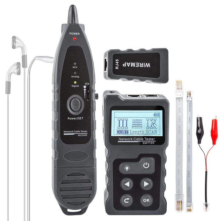 Fortschrittlicher Netzwerkkabeltester mit PoE & NCV & Lampe für CAT5e/CAT6/CAT6a
