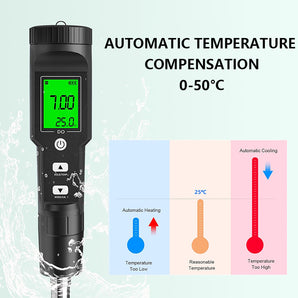 Messgerät für gelösten Sauerstoff, digitaler ATC-Sauerstoffsensor, 0–40mg/L Messbereich