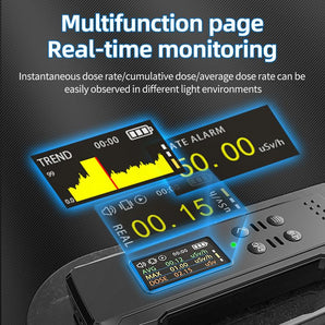 Tilswall Kernstrahlungsdetektor, professionelles Dosimeter digitaler Radioaktivitätstester mit akustischem und optischem Alarm