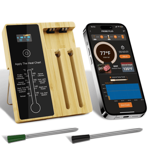 Tilswall WLAN Smart Fleischthermometer – Große Reichweite mit Dual-Temperaturfühlern